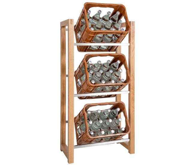 Estantería para cajas de bebidas Robin Madera Roble 32X56X112 cm