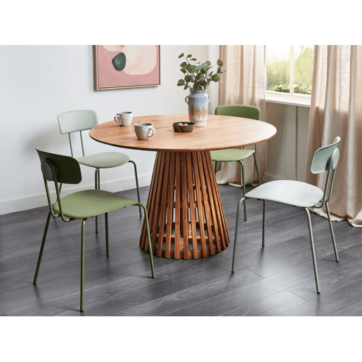 Mesa de jantar MESILLA Castanho 120 cm 120 cm Madeira de acácia