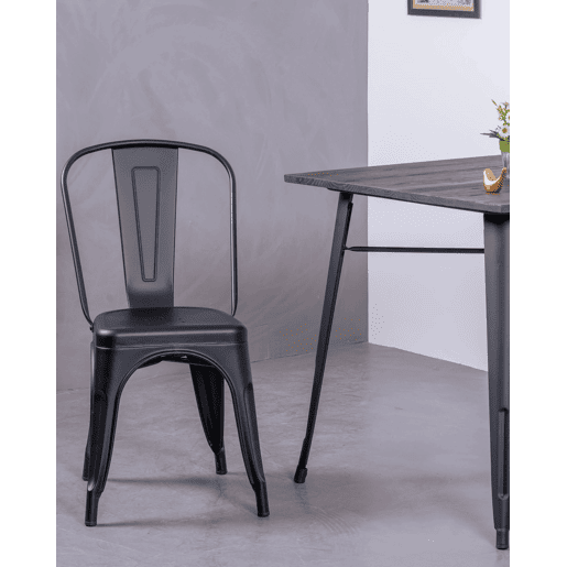 Pack de 4 cadeiras metálicas empilháveis - Bistro Pack de 4 cadeiras metálicas empilháveis - Bistro