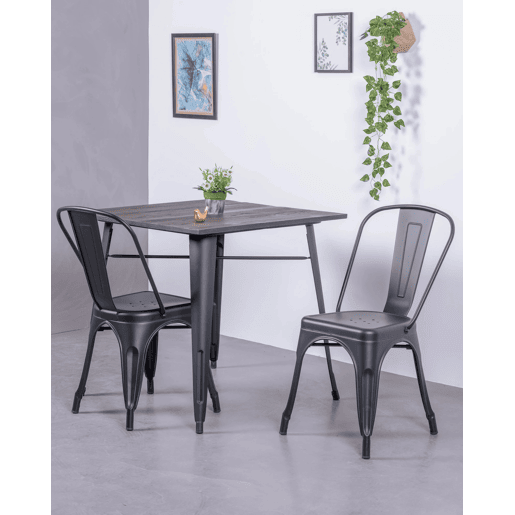 Pack de 4 cadeiras metálicas empilháveis - Bistro Pack de 4 cadeiras metálicas empilháveis - Bistro