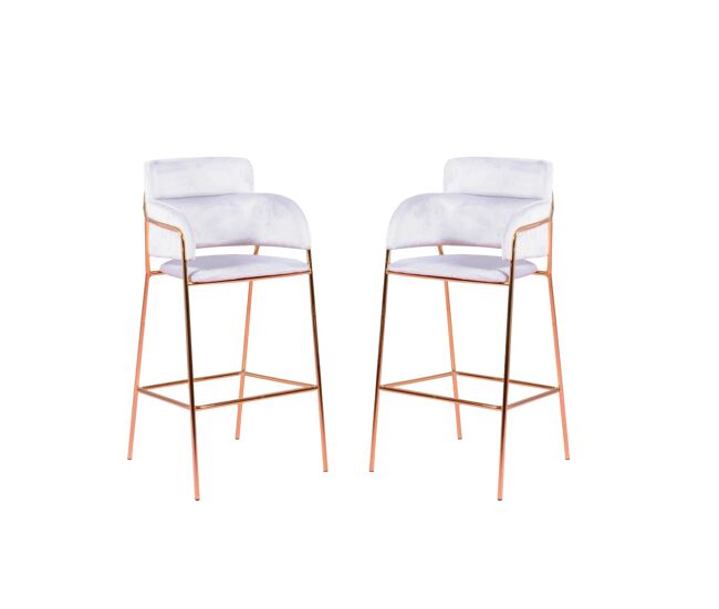 Pack de 2 taburetes de diseño tapizados en terciopelo - cruiser