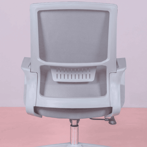 Cadeira de escritório ergonômica ajustável em mesh respirável com acabamento cinza - Mesh