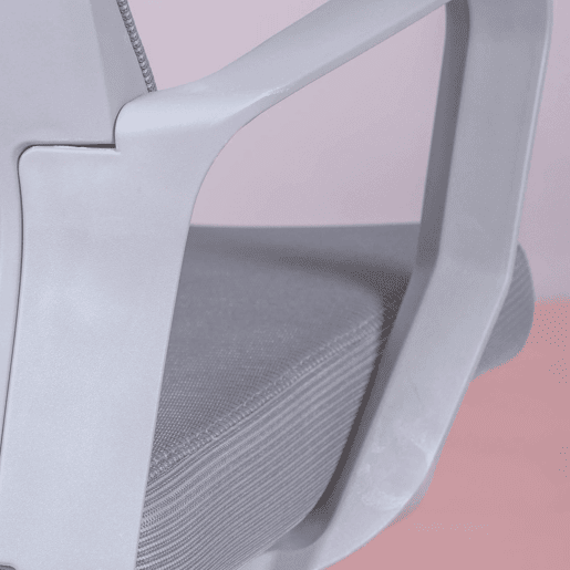 Cadeira de escritório ergonômica ajustável em mesh respirável com acabamento cinza - Mesh