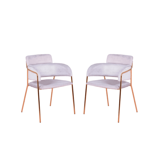Conjunto de 2 cadeiras de design estofadas em veludo - Cruiser
