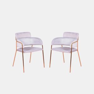 Conjunto de 2 cadeiras de design estofadas em veludo - Cruiser