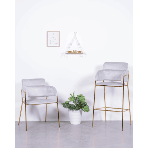Conjunto de 2 cadeiras de design estofadas em veludo - Cruiser