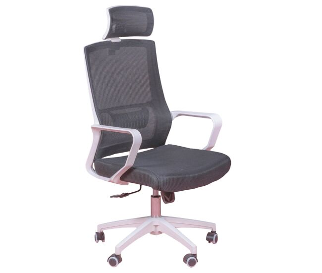 Silla de escritorio ergonómica en malla transpirable y reposacabezas ajustable - mesh