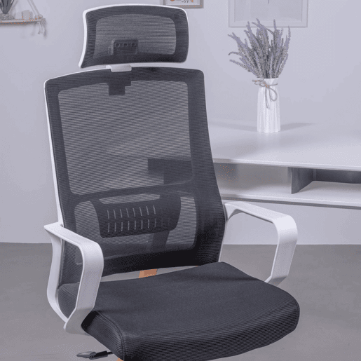 Cadeira de secretária ergonómica em mesh respirável e apoio de cabeça ajustável - Mesh