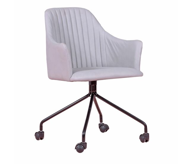 Silla de oficina tapizada en tela vintage - skyline