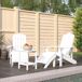 2 Sillas de jardín Adirondack con reposapiés y mesa 2 Sillas de jardín Adirondack con reposapiés y mesa Antracita