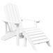 2 Sillas de jardín Adirondack con reposapiés y mesa 2 Sillas de jardín Adirondack con reposapiés y mesa Antracita