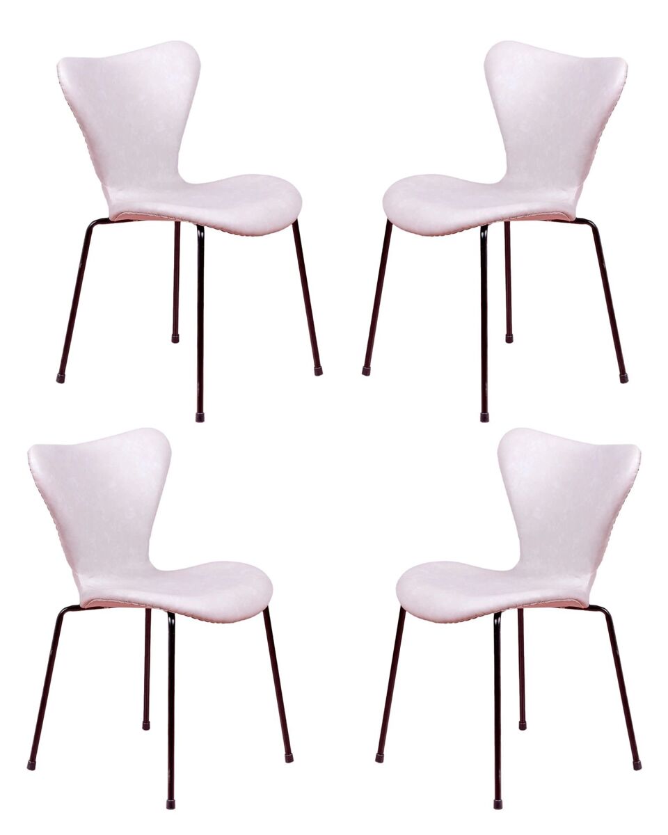 Set de 4 Sillas vintage tapizadas en polipiel - Seven