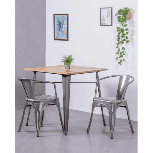 Conjunto de 4 cadeiras metálicas com braços - Bistro