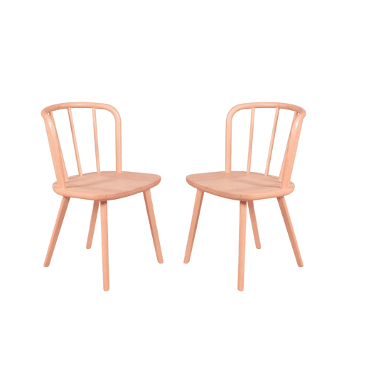 Conjunto de 2 cadeiras rústicas para a sala de jantar - Organic