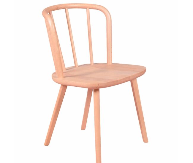 Silla de comedor rústica en madera de haya natural - organic