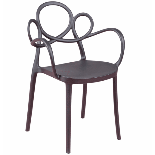 Cadeira de design com braços adequada para exteriores - Dream