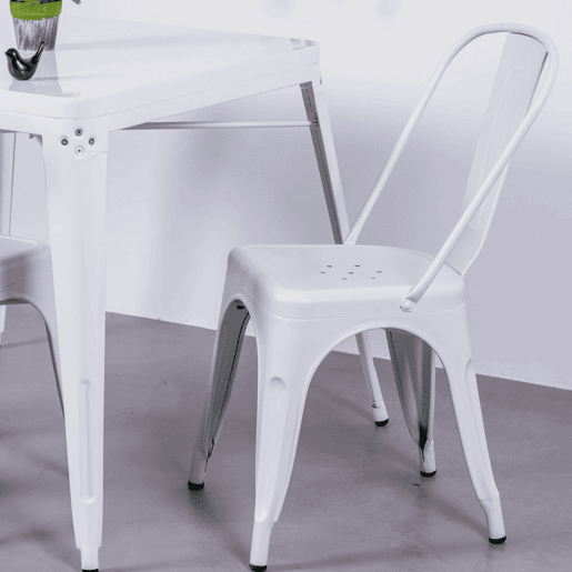 Cadeira metálica em aço estilo industrial - Bistro