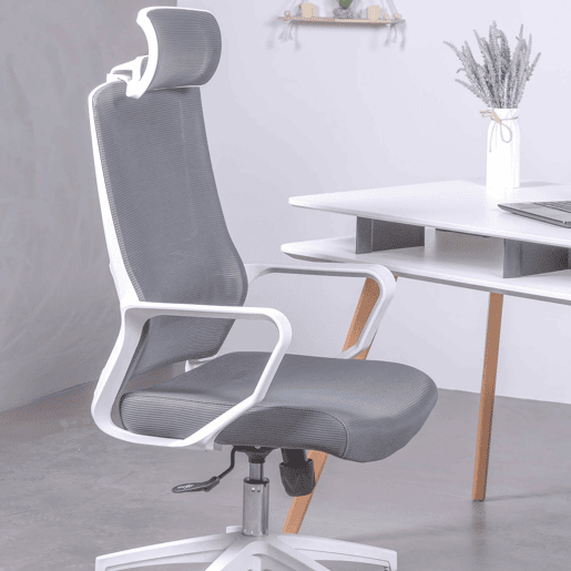 Cadeira de secretária ergonómica em mesh respirável e apoio de cabeça ajustável - Mesh