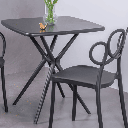 Mesa quadrada de plástico perfeita para exteriores - Dream