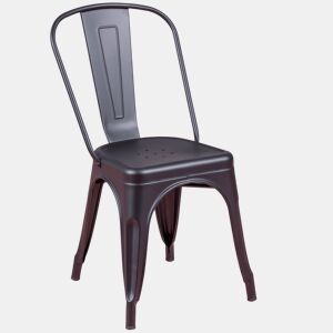 Cadeira metálica em aço estilo industrial - Bistro