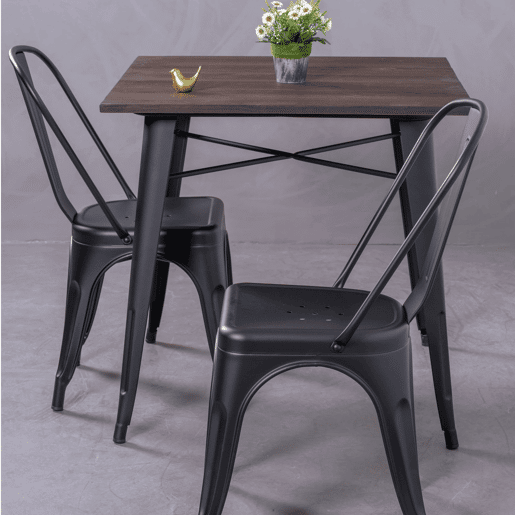 Cadeira metálica em aço estilo industrial - Bistro