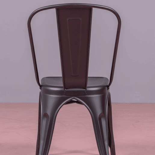 Cadeira metálica em aço estilo industrial - Bistro