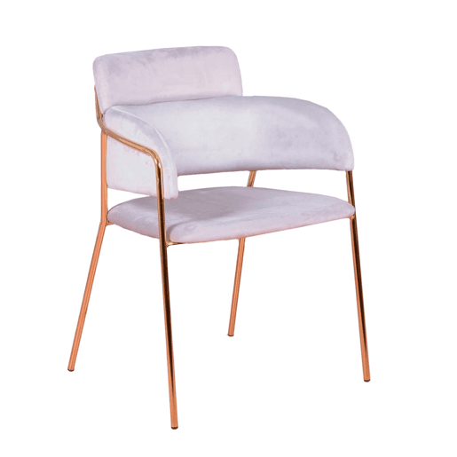Cadeira de design estofada em veludo e pernas douradas - Cruiser
