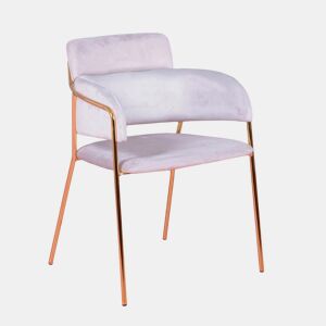 Cadeira de design estofada em veludo e pernas douradas - Cruiser