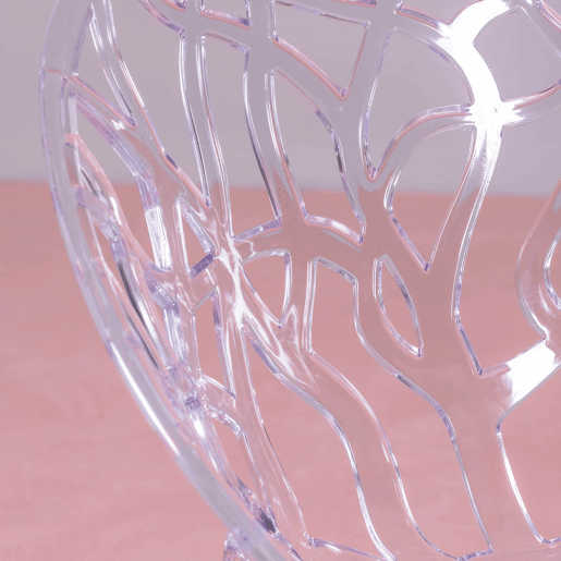 Cadeira de design em plástico policarbonato transparente adequada para exteriores - Chrystal