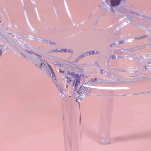 Cadeira de design em plástico policarbonato transparente adequada para exteriores - Chrystal