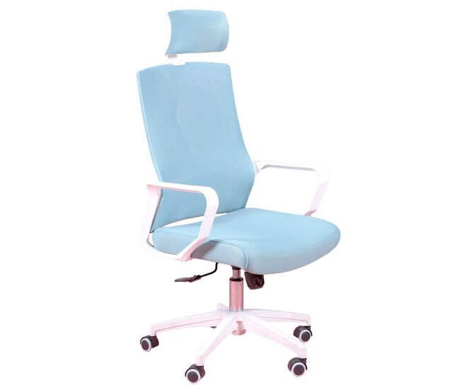 Silla de escritorio ergonómica en malla transpirable y reposacabezas ajustable - mesh
