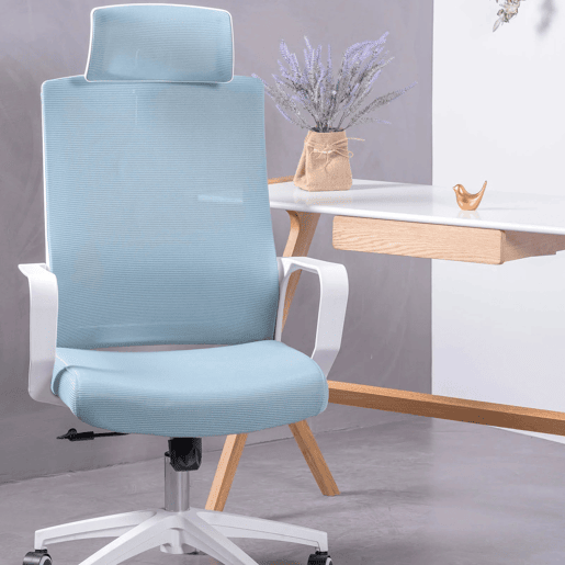 Cadeira de secretária ergonómica em mesh respirável e apoio de cabeça ajustável - Mesh