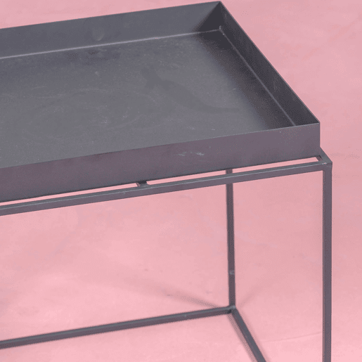 Mesa lateral quadrada em aço adequada para exteriores - Sorento