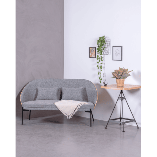 Mesa alta industrial em madeira de faia e aço lacado (60x60cm) - Amadeus