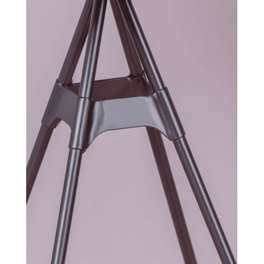 Mesa alta industrial em madeira de faia e aço lacado (60x60cm) - Amadeus