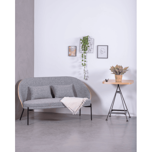 Mesa alta industrial em madeira de faia e aço lacado (60x60cm) - Amadeus