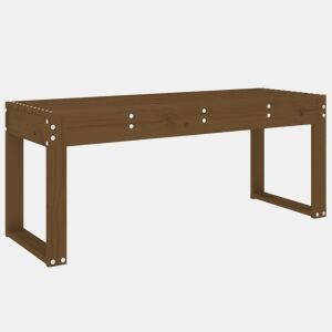 vidaXL Banco de jardim 110x38x45 cm pinho maciço castanho-mel