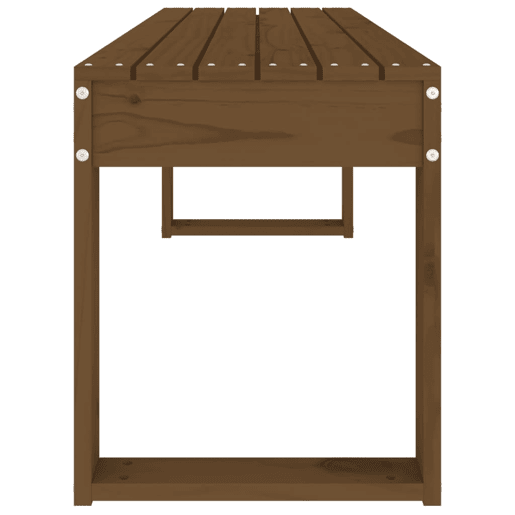 vidaXL Banco de jardim 110x38x45 cm pinho maciço castanho-mel