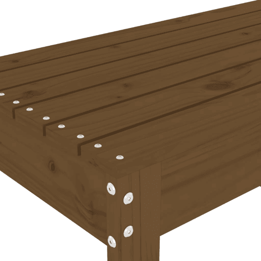 vidaXL Banco de jardim 110x38x45 cm pinho maciço castanho-mel