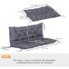 Cojín para Banco Poliéster, Algodón Outsunny 120x110 Cojín para Banco Poliéster, Algodón Outsunny 120x110 Gris