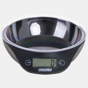 Mesko MS3164 Balança de Cozinha Digital com Taça de 700ml, Peso de Alimentos de Alta Precisão 5 Kg 11 Lb Ecrã LCD, Preto