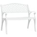 Banco de jardín de aluminio fundido 102x50 Banco de jardín de aluminio fundido 102x50 Blanco