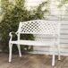 Banco de jardín de aluminio fundido 102x50 Banco de jardín de aluminio fundido 102x50 Blanco