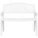 Banco de jardín de aluminio fundido 102x50 Banco de jardín de aluminio fundido 102x50 Blanco