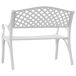 Banco de jardín de aluminio fundido 102x50 Banco de jardín de aluminio fundido 102x50 Blanco