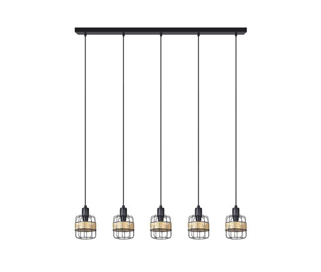 Regleta metal color negro serie zenda 94cm