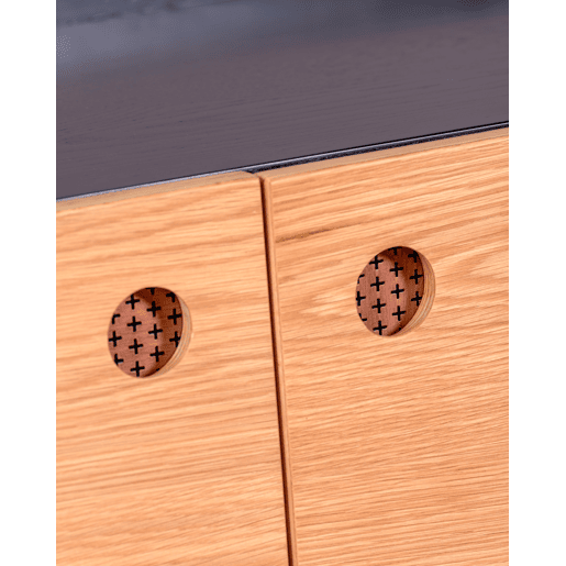 Armário console em madeira maciça de carvalho - Madison