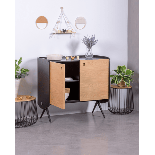 Armário console em madeira maciça de carvalho - Madison