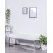 Banco diseño tapizado en polipiel con acero cromado - Praga 132x48 Banco diseño tapizado en polipiel con acero cromado - Praga 132x48 Blanco