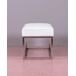 Banco diseño tapizado en polipiel con acero cromado - Praga 132x48 Banco diseño tapizado en polipiel con acero cromado - Praga 132x48 Blanco